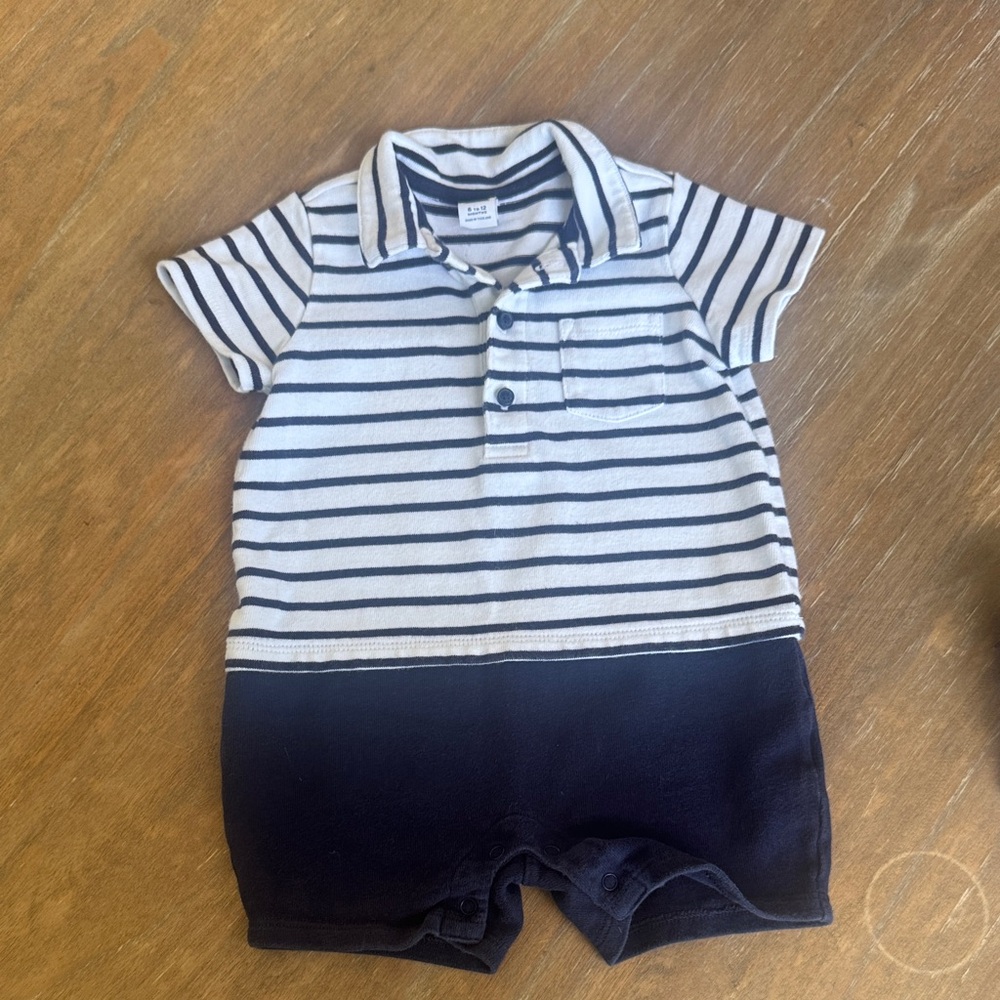 Janie and Jack Striped Baby Romper